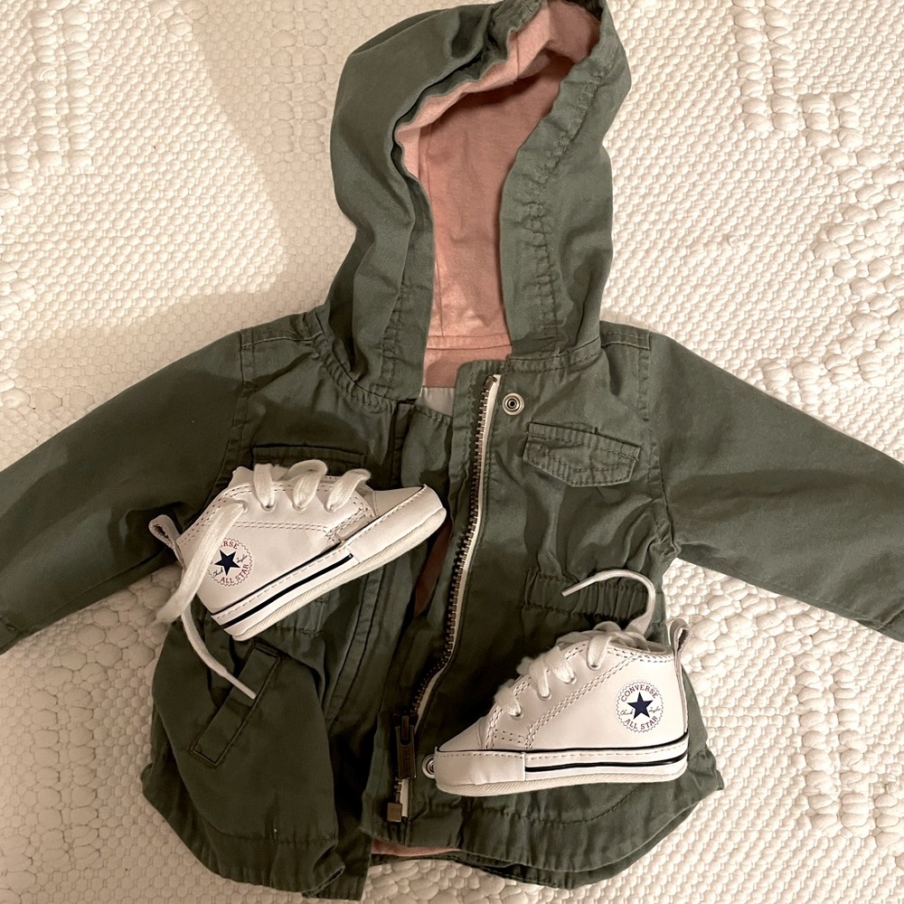 Converse all star crib shoe in white
